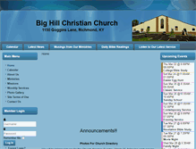 Tablet Screenshot of bighillchristianchurch.org
